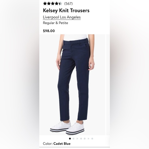 Liverpool Trousers. Cadet Blue. Women’s size 8. - Picture 7 of 8